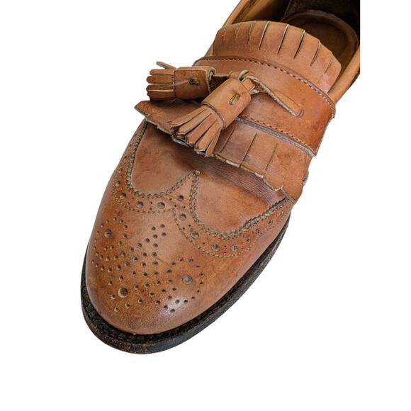 Alden 610 Wingtip Kiltie Tassel Loafer Size 9.5 Mens B/D Brown Leather USA main image 4